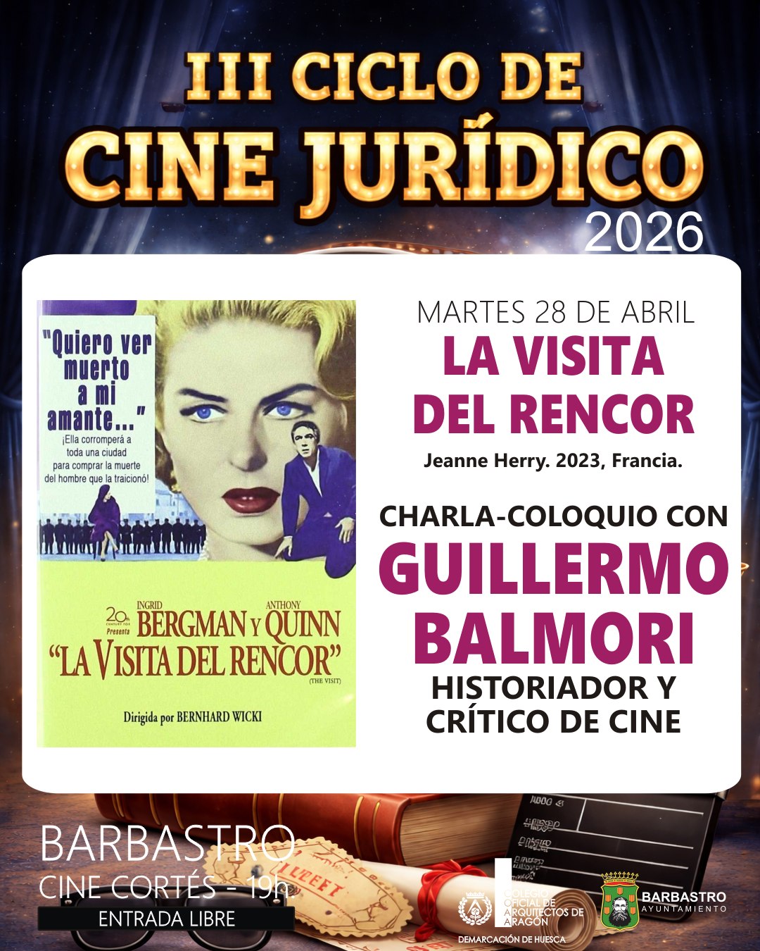Continúa la tercera edición del ciclo de Cine Jurídico