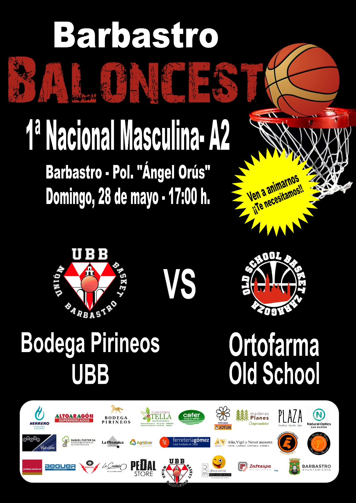UB Barbastro Pirineos Ortofarma Old School 28 05