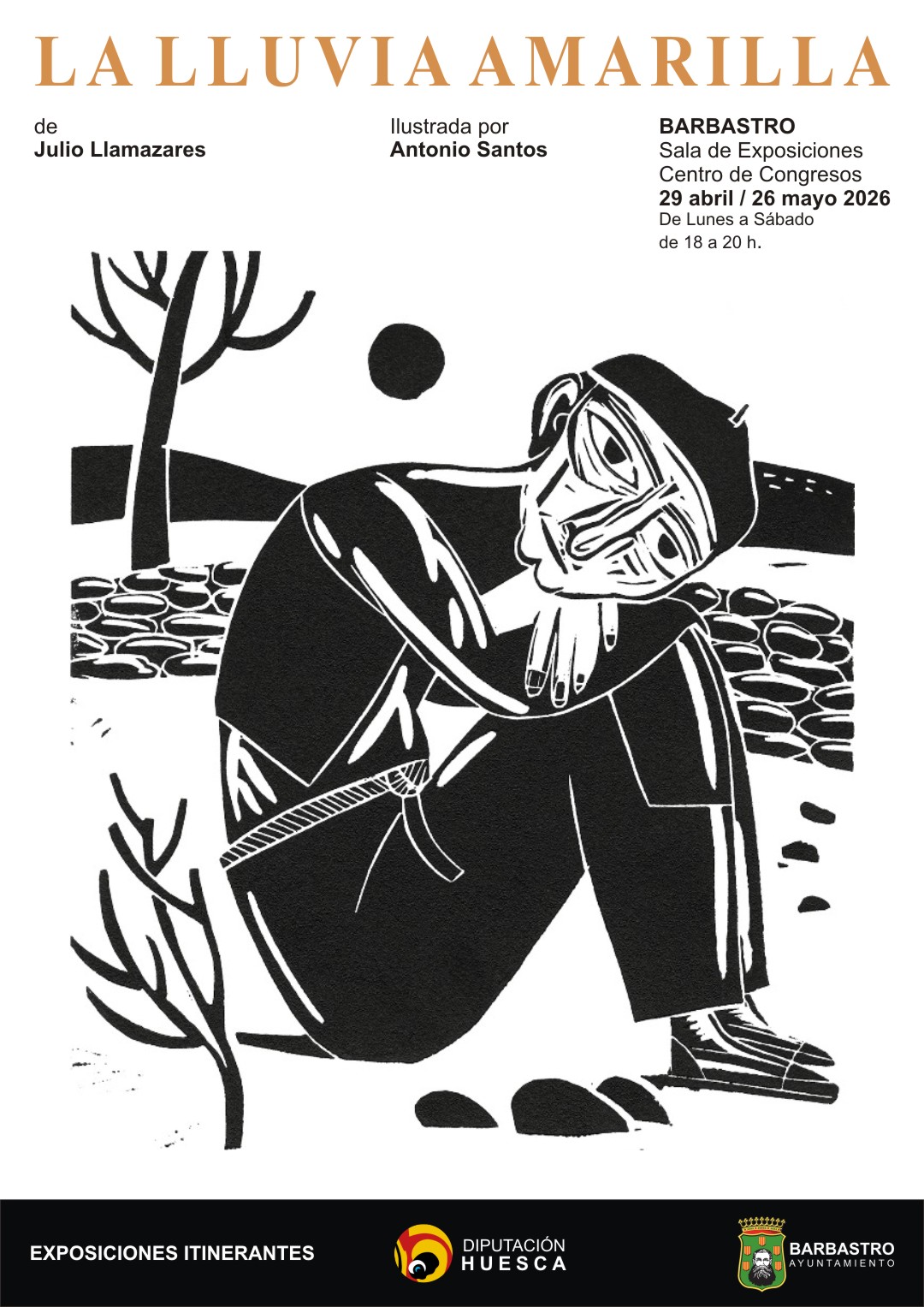 ‘La lluvia amarilla’, novela de Julio Llamazares, llega al Centro de Congresos convertida en exposición gracias al arte de Antonio Santos