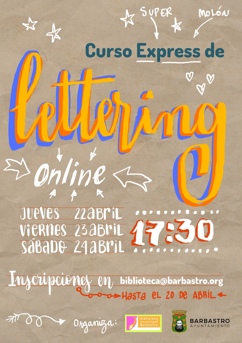 Cartel lettering san jorge 2021 Ayuntamiento de Barbastro