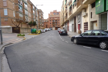 La calle Goya es una de las que se ha asfaltado.