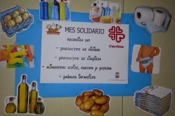 Cartel de la recogida de alimentos en la Escuela Infantil.