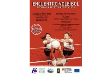 Cartel del Encuentro de voleibol.