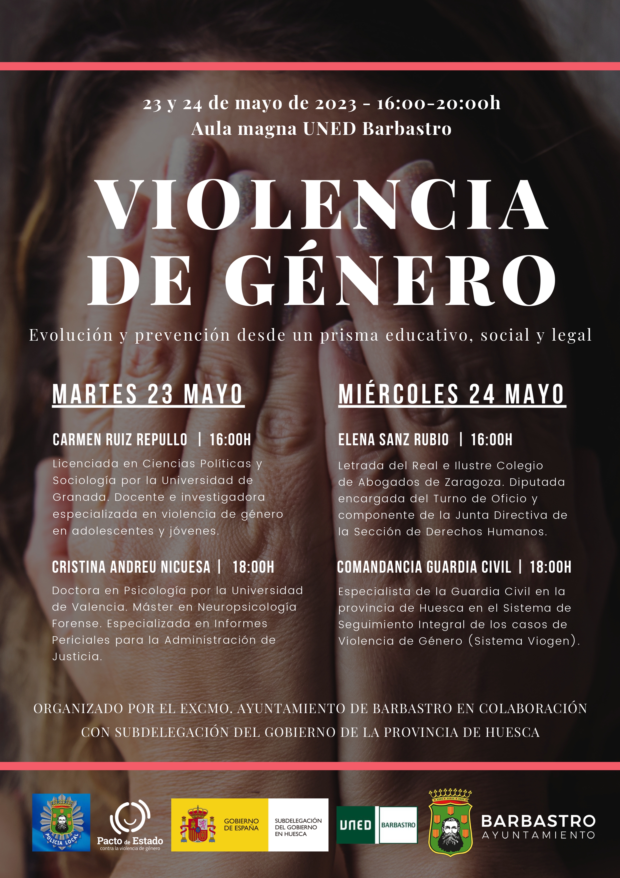 Barbastro acoge las Jornadas sobre Violencia de Género los días 23 y 24 de mayo