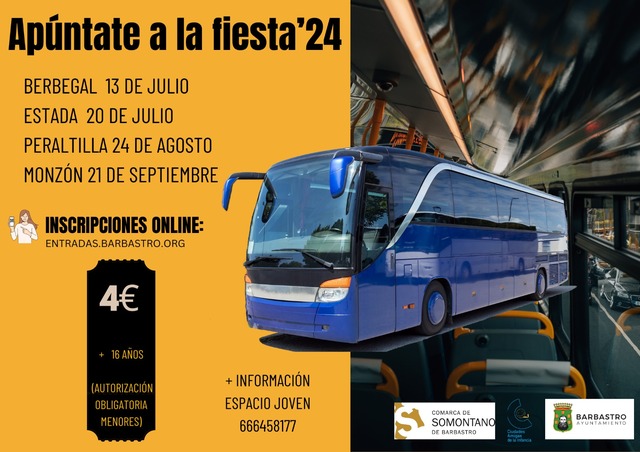 El servicio de autobús para que los jóvenes puedan disfrutar con seguridad de las fiestas de municipios vecinos ha cubierto ya un 43% de sus plazas