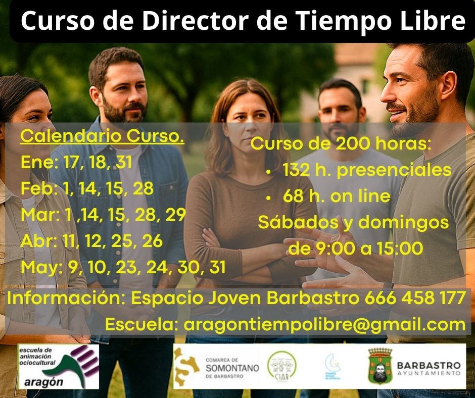 Barbastro organiza un nuevo curso de Director de Tiempo Libre