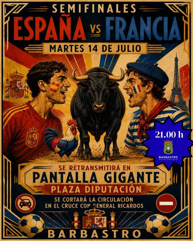 La semifinal entre España y Francia se emitirá en la pantalla de Plaza Diputación