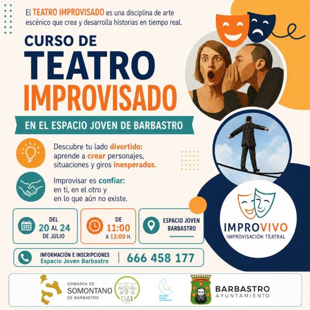 Curso de teatro improvisado en el Espacio Joven de Barbastro