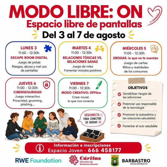El Espacio Joven de Barbastro encara agosto con propuestas para disfrutar del verano entre deporte, creatividad y ocio saludable